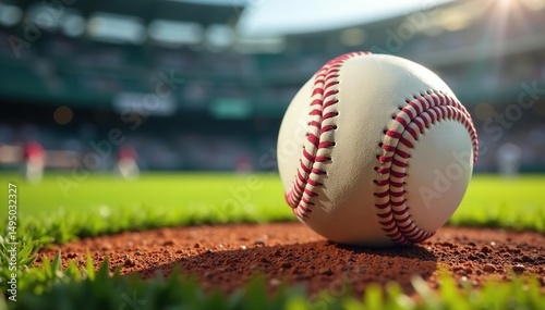 Close-up, baseball on home plate, blurred background, sport, blurred, dirt