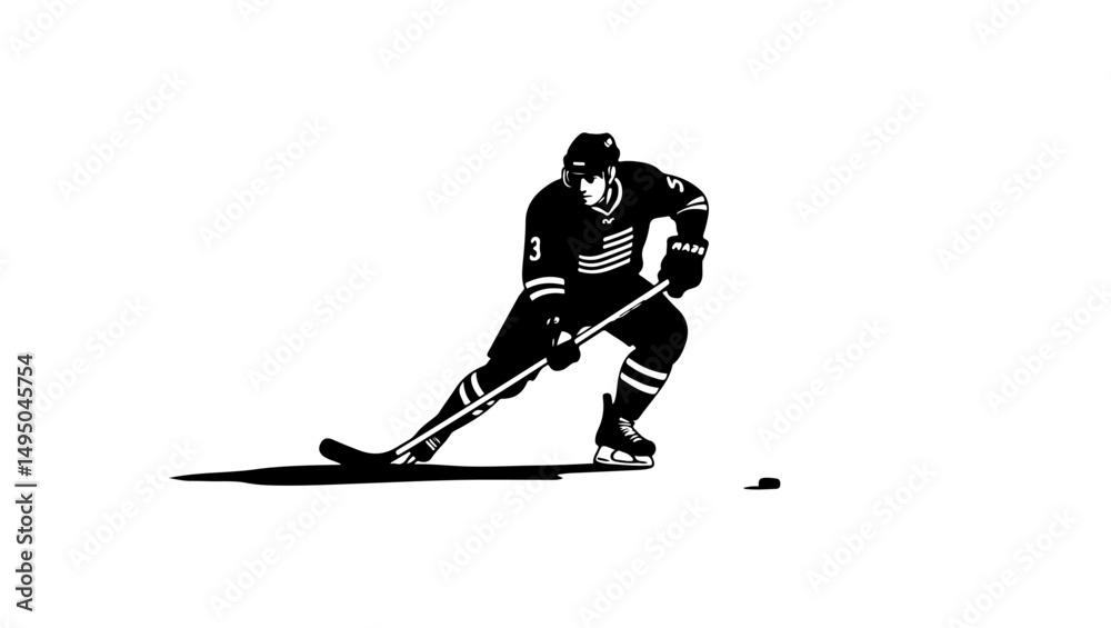 Obraz premium Ice hockey, hockey, players, vector