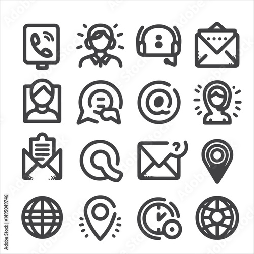 Veterinary icon set. Contains such icons as pets, medical history, health care, vet, vaccines, test, dental care, antiparasitic, diagnosis, x ray, veterinary clinic and more. Vector illustration