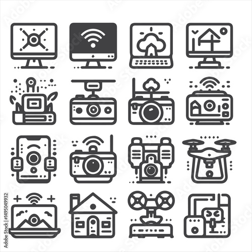 Veterinary icon set. Contains such icons as pets, medical history, health care, vet, vaccines, test, dental care, antiparasitic, diagnosis, x ray, veterinary clinic and more. Vector illustration