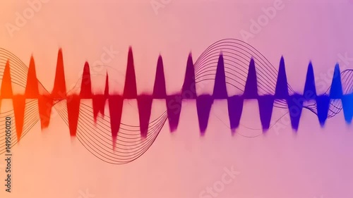 Vibrant sound wave illustration showcasing dynamic audio frequencies in a colorful gradient background