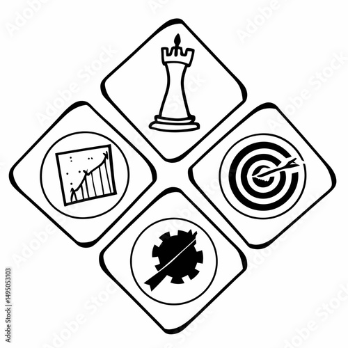 Abstract vector illustration of a peace symbol design