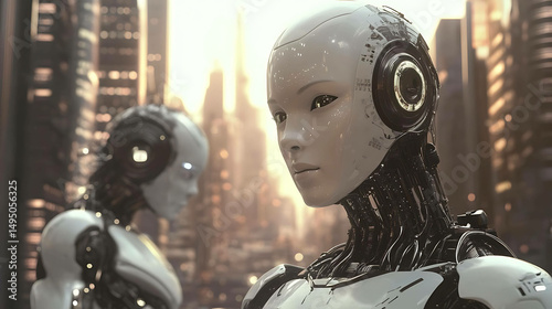 A city where robots and humans liv in harmony.