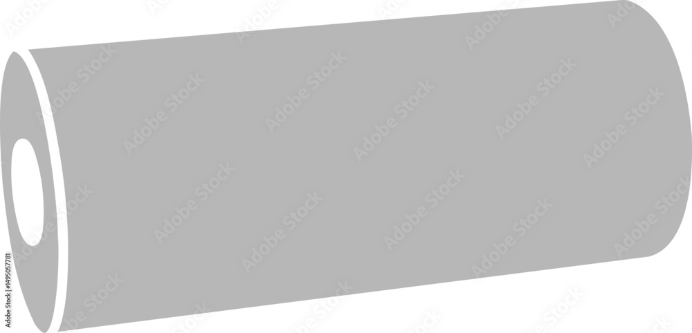 Obraz premium Textile roll vector icon. Paper tube illustration design for kitchen cleaning towel, carpet, scroll whatman, fabric.