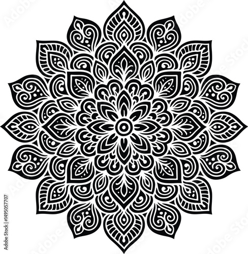 ornamental round lace pattern