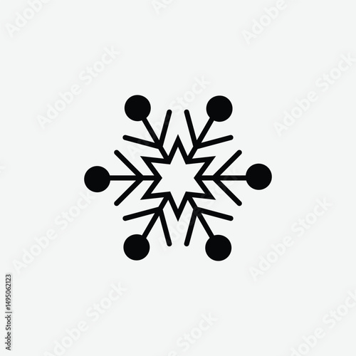 Elegant Snowflake Vector Design – High-Quality Winter Snowflake Graphics in Black & White