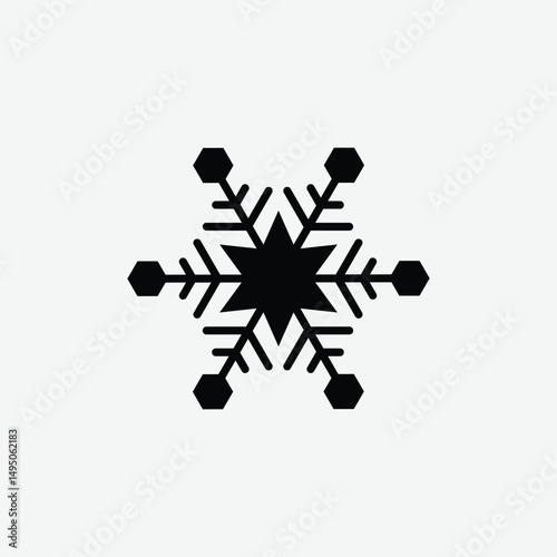 Elegant Snowflake Vector Design – High-Quality Winter Snowflake Graphics in Black & White