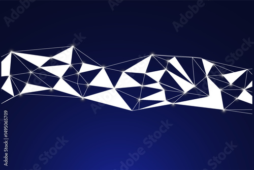 Low Poly Background on Dark Blue Gradient – Modern, Geometric, and Minimalist Abstract Design for Digital Art, 3D Modeling, Wallpapers, and Futuristic Graphics	