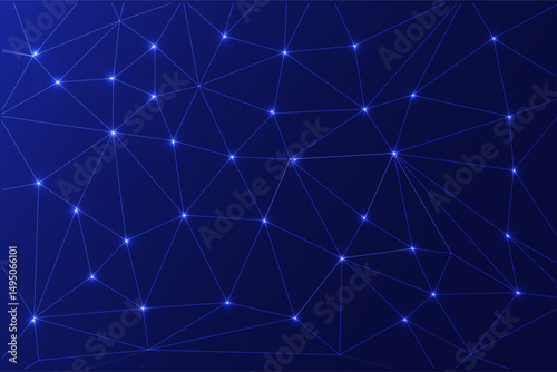 Low Poly Background on Dark Blue Gradient – Modern, Geometric, and Minimalist Abstract Design for Digital Art, 3D Modeling, Wallpapers, and Futuristic Graphics	