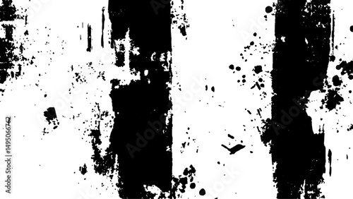 Wallpaper Mural Vector white and black wall texture on isolated white background. Abstract grunge texture of black paint. Grunge black and white urban vector texture. design brush strokes. Torontodigital.ca