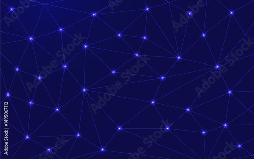 Low Poly Background on Dark Blue Gradient – Modern, Geometric, and Minimalist Abstract Design for Digital Art, 3D Modeling, Wallpapers, and Futuristic Graphics	