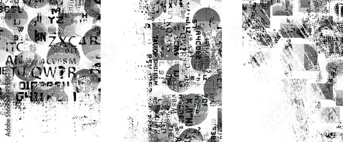 Glitch distorted geometric shape . Noise destroyed logo . Trendy defect error shapes . Glitched frame .Grunge textured . Distressed effect .Vector shapes with a halftone dots screen print texture.