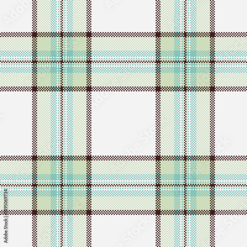 Elegant pastel plaid pattern in mint green, beige, and brown.  Perfect for textile design, wrapping paper, or website backgrounds.