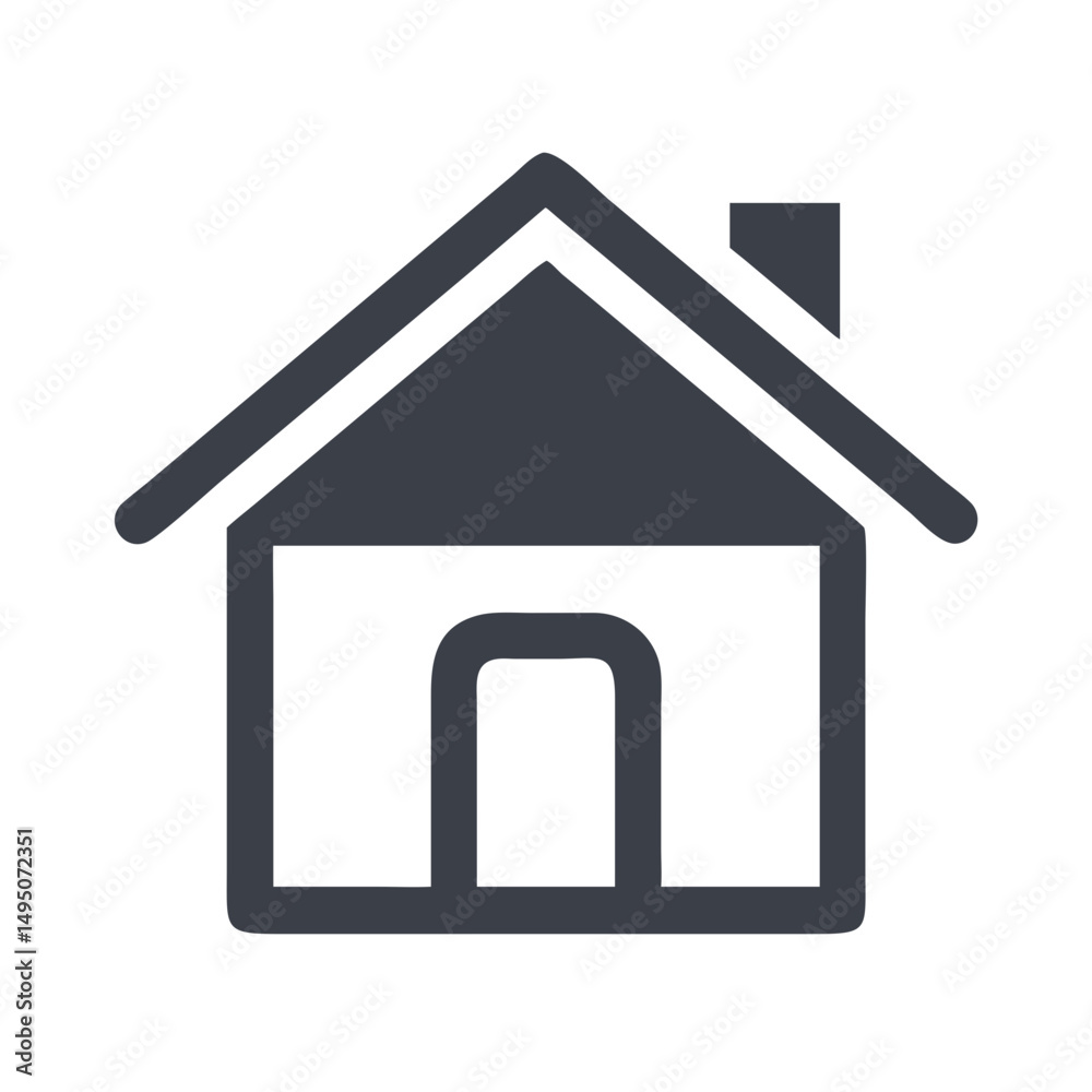home icon black, home icon on a white background, home icon
