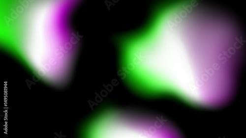 Abstract blurred vibrant color gradients on black background