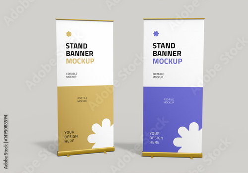 Roll up Banner Stand Mockup