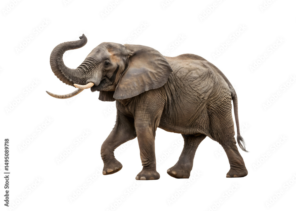 Fototapeta premium Elephant isolated on white
