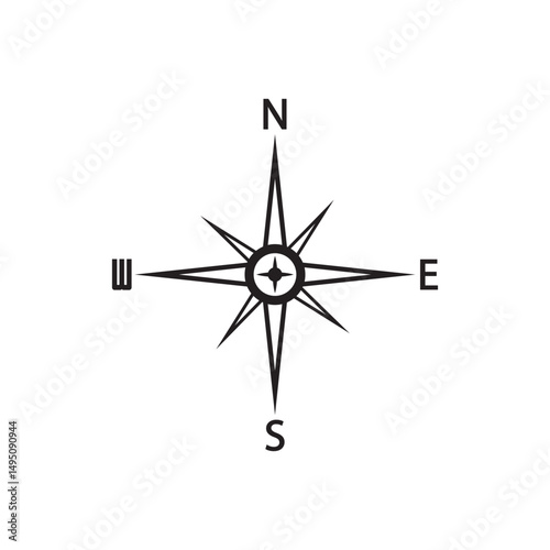 Compass logo and symbol gps vector