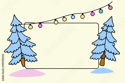 christmas card with christmas tree