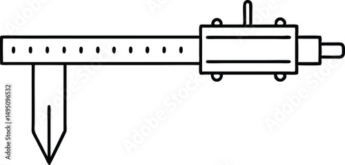 hand drawn vector illustration of a truck