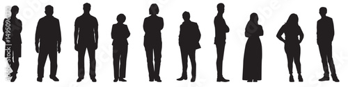 diverse people silhouette vector illustration