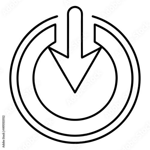 Power-up-icon  on white background, Instant Digital Download.