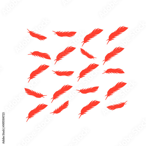 red feather pattern background