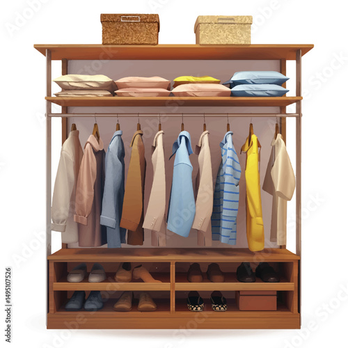  a highly detailed vector Closet