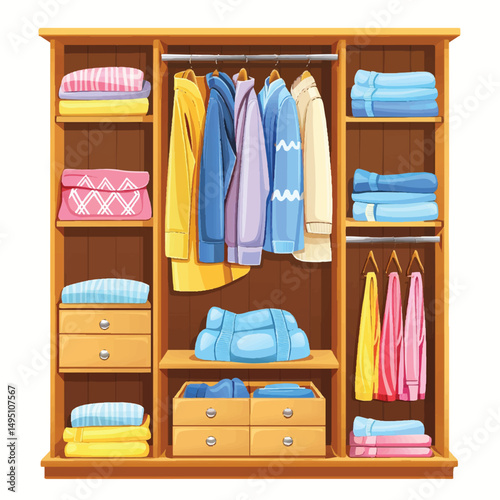  a highly detailed vector Closet
