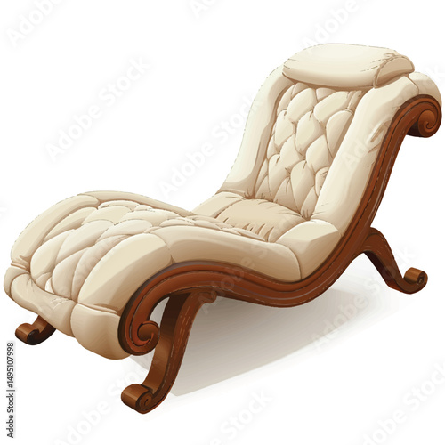 a highly detailed vector Chaise lounge