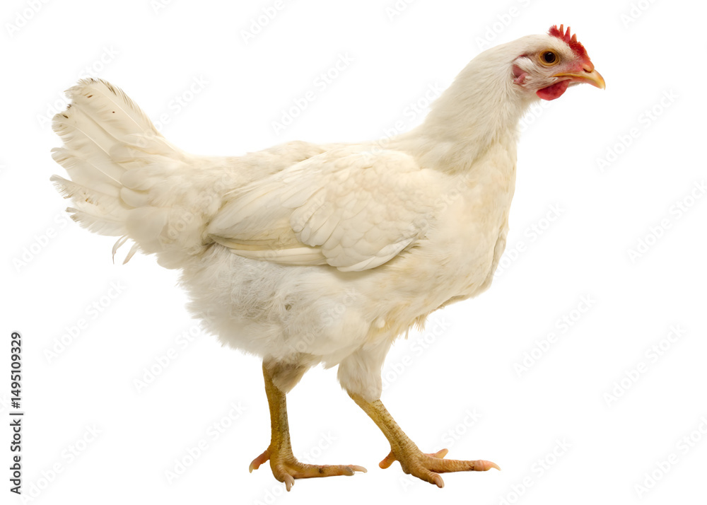 Fototapeta premium Chicken on white background