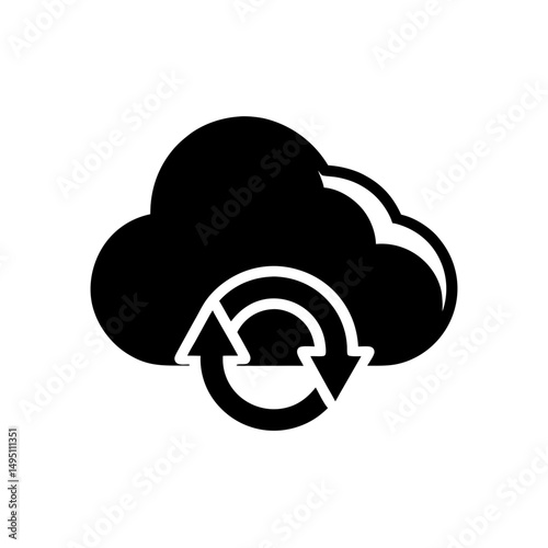 cloud sync vector illustration
