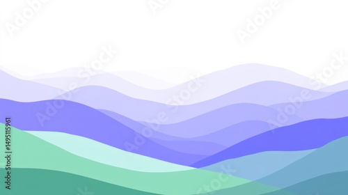 Abstract Pastel Mountain Range