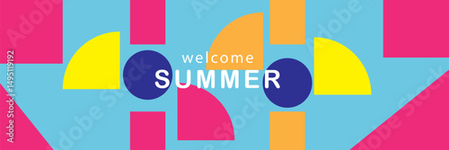 Abstract colorful background with geometric shape. Modern concept for summer collectionEPS10