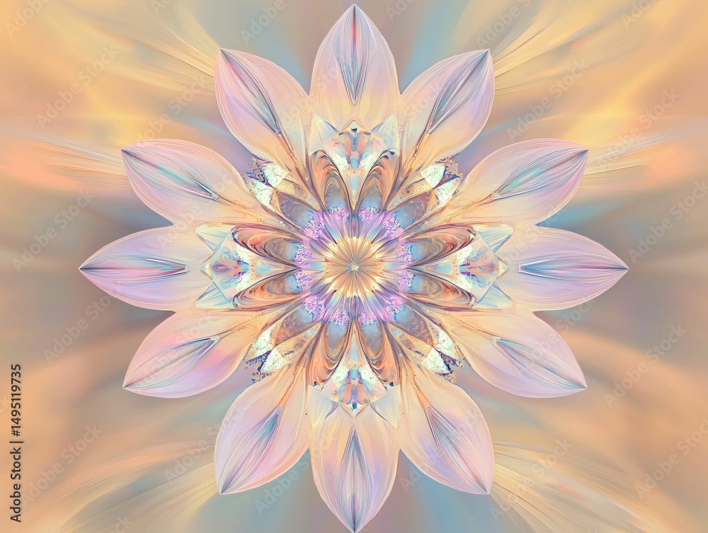 Fototapeta premium Pastel Floral Mandala