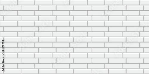 Ceramic brick tile wall. Vector illustration.