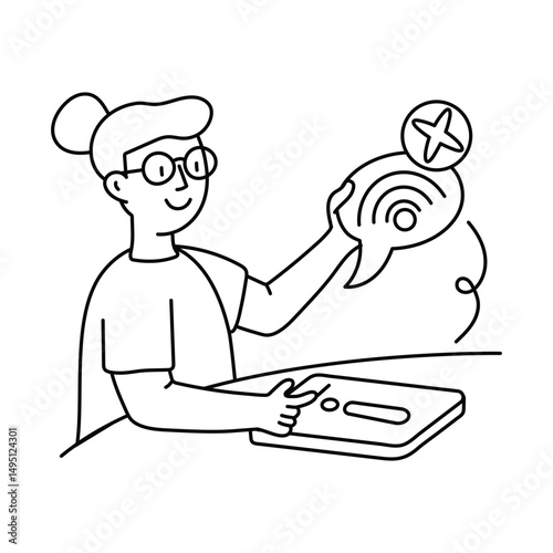 Signal drop vector outline illustrations. EPS 10 file