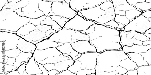  black and white scratched texture,The cracks texture,Cracked ground, cracked wall vector illustrator background.