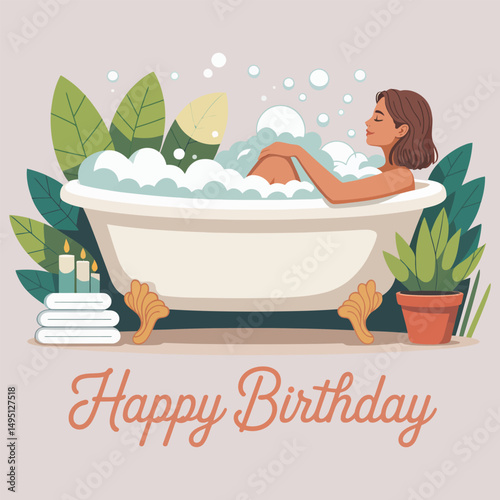 Self-care concepts (baths, journaling, therapy) 