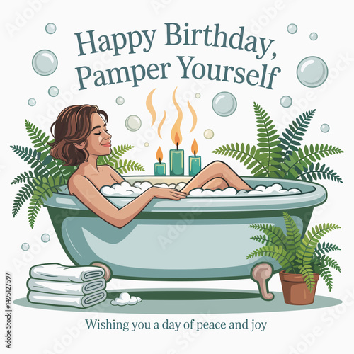 Self-care concepts (baths, journaling, therapy) 