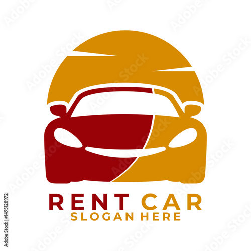 Rent car logo design vector template, Rental car logo icon