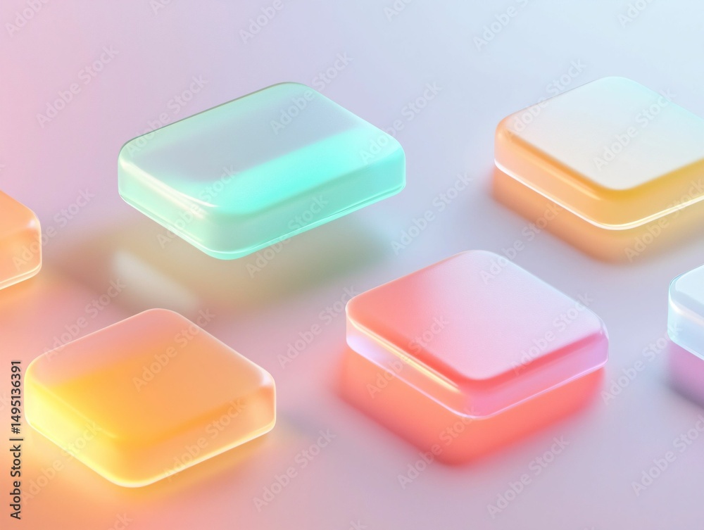 Obraz premium Pastel Cubes Background