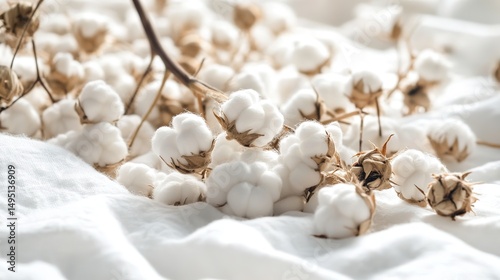 Soft Cotton Fabric Displayed, Comfortable and Natural Textile