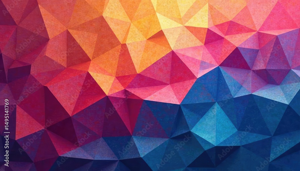 Obraz premium Geometric shapes forming intricate mosaic, subtle gradients, color, subtle