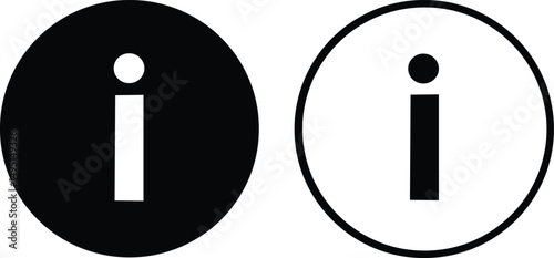 Circular Info Icon Design, Simple Information Symbol Vector for Apps and Websites