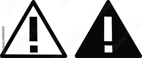 Warning Icon Sign, Caution Symbol, and Danger Icon Vector for Safety and Alerts