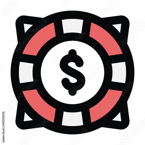 Simple Help colorful icon. The icon can be used for websites, print templates, presentation templates, illustrations, etc	