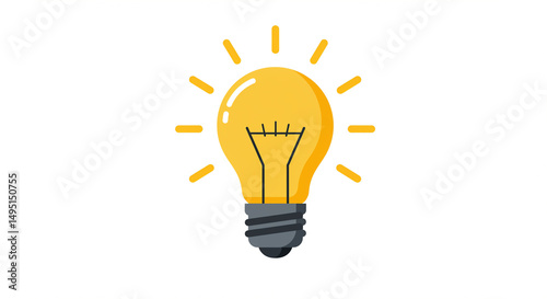 Illuminating Insight: A radiant light bulb shines brightly, representing innovation and inspiration, illuminating a path of creativity and ingenuity.