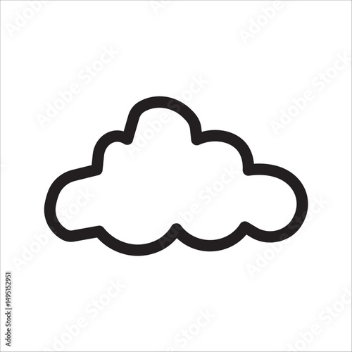 Cloud icon vector. Line sky symbol. Trendy flat weather outline ui sign design. Thin linear graphic pictogram for web site, mobile application.