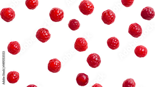 Fresh Raspberry Isolated on Transparent Background for Vibrant Food Photography